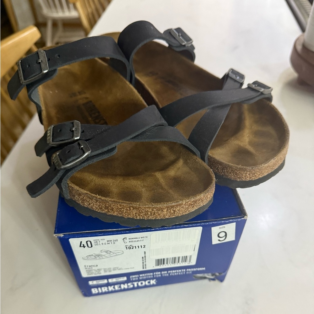 Birkenstock Black Sandals Franca black regular fit